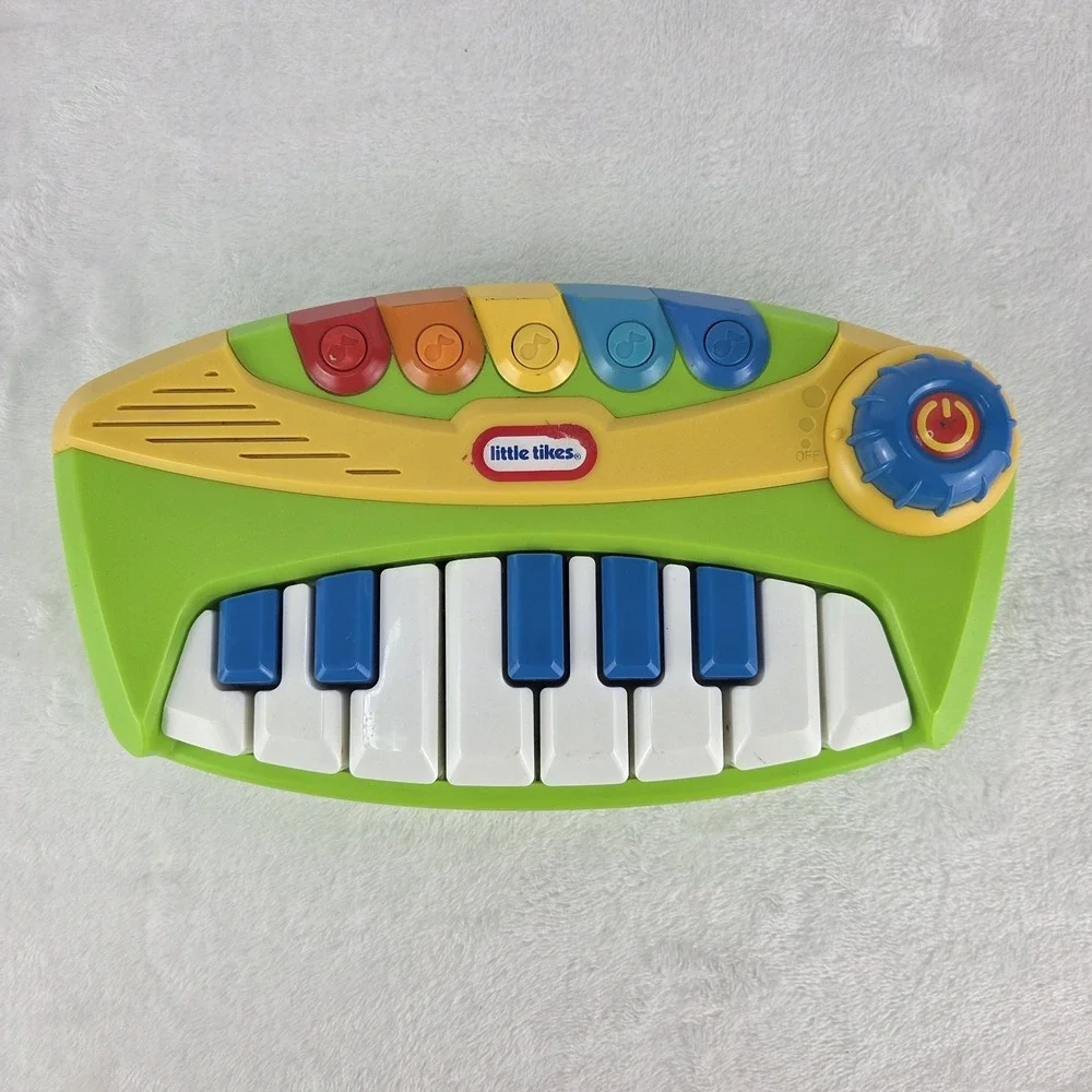 Little Tikes Pop Tunes Electronic Piano Keyboard Musical Toy Lights Tested